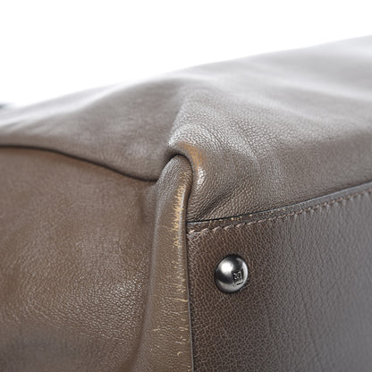 Fendi Goatskin Zucca Large Peekaboo Iconic Satchel Taupe Tobacco Moro 13 of 17