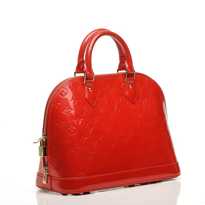 Louis Vuitton Vernis Alma PM Rouge Grenadine 3 of 8