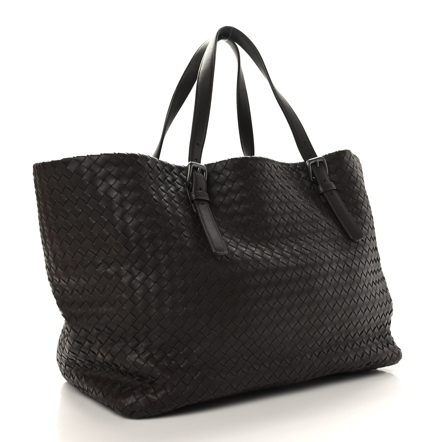 Nappa Intrecciato Large Seamless Tote Ebano