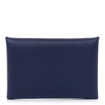 Hermes Evercolor Verso Calvi Card Case Bleu Saphir Bleu France 1 of 8