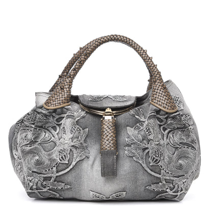 Fendi Denim Squirrel Embroidered Spy Grey 1 of 11