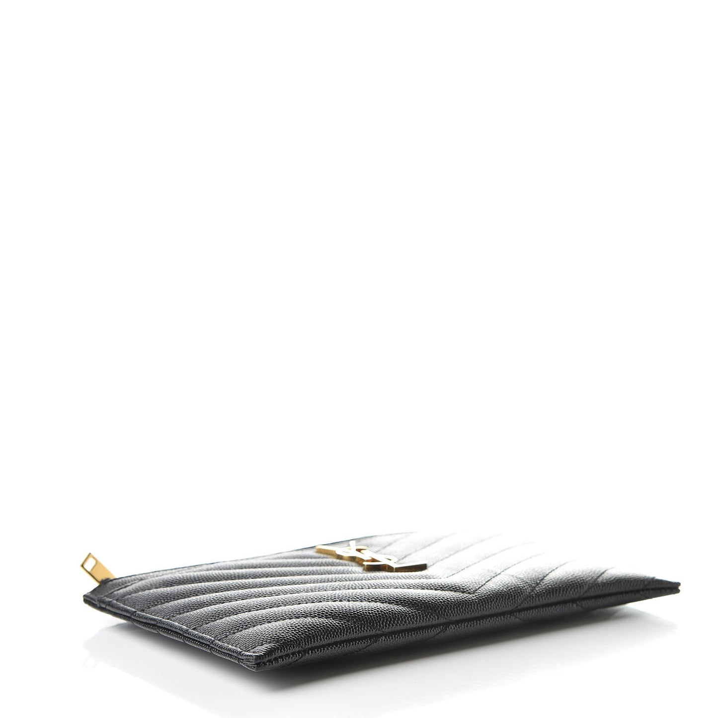 Grain De Poudre Chevron Monogram Bill Pouch Black