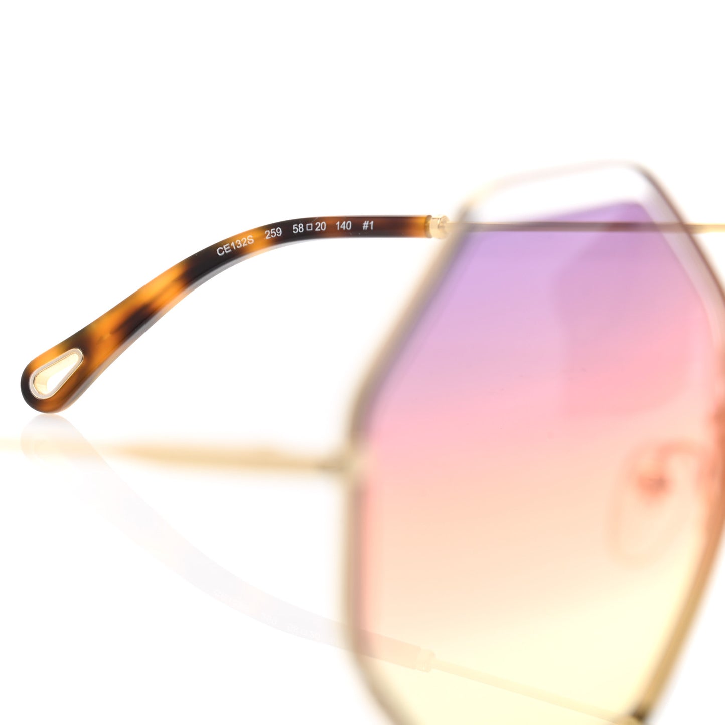 Octagonal Sunglasses CE132S Gold
