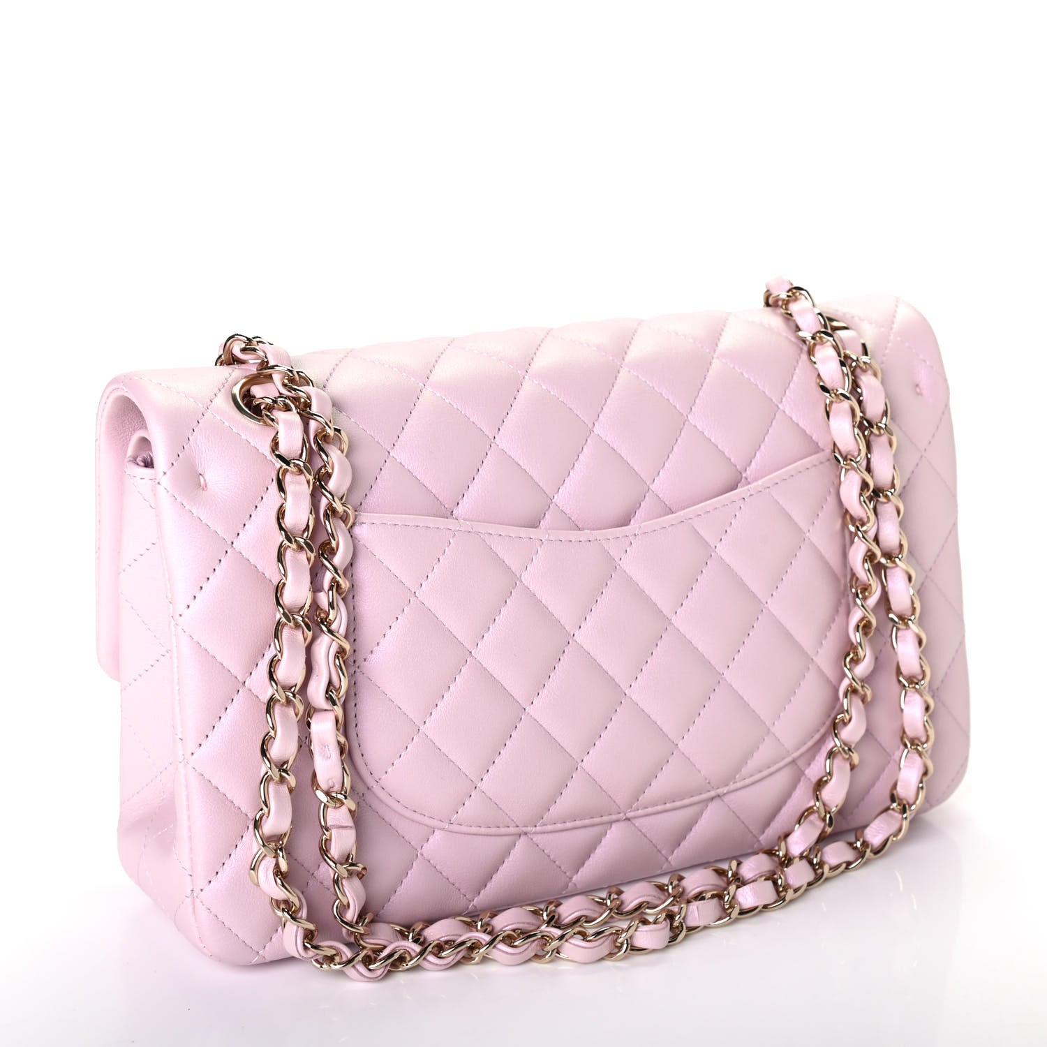 Chanel Iridescent Calfskin Quilted Medium Double Flap Light Pink 2 of 4