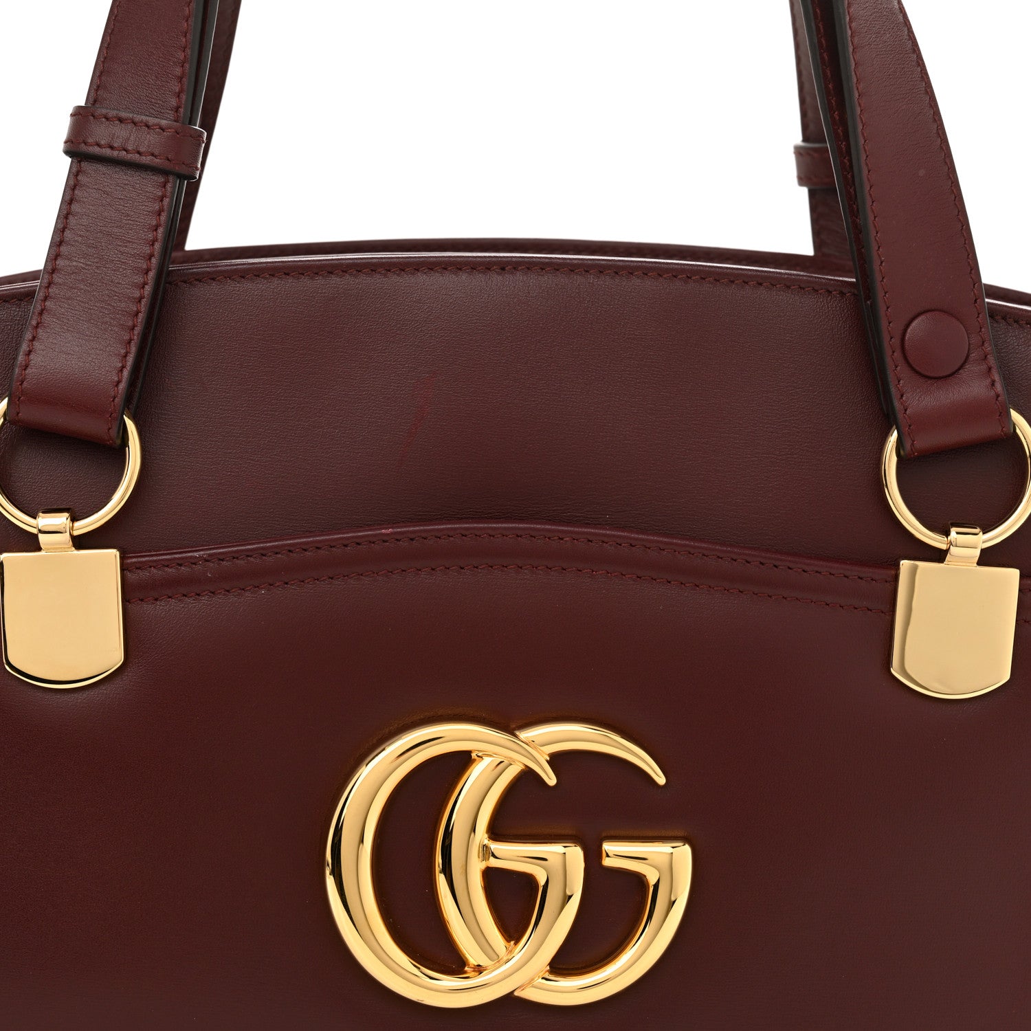 Gucci Vitello Palmellato Lux Large Arli Top Handle Bag Vintage Bordeaux 8 of 12