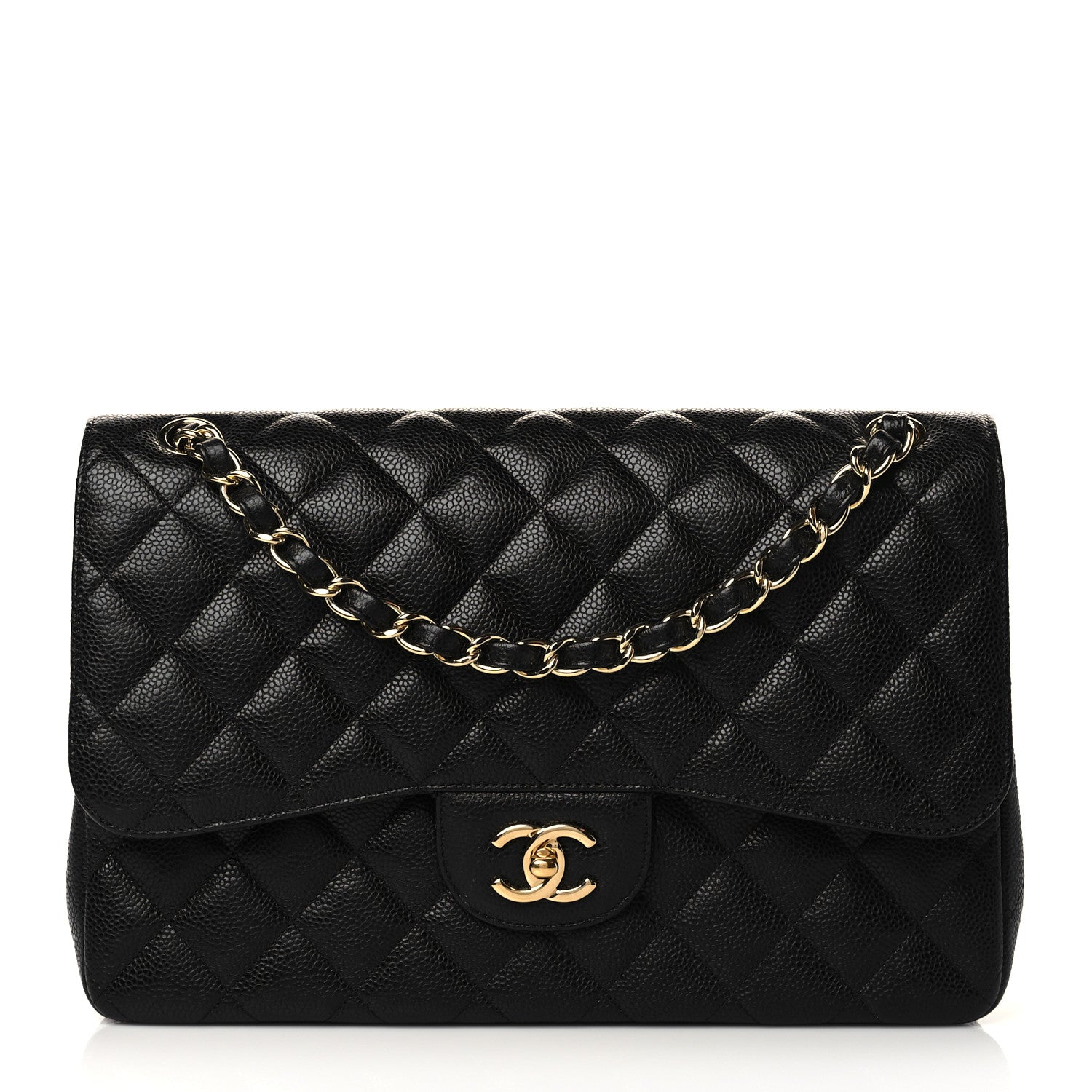 Chanel Caviar Quilted Jumbo Double Flap Black 1 of 10