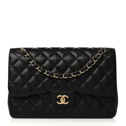 Chanel Caviar Quilted Jumbo Double Flap Black 1 of 10