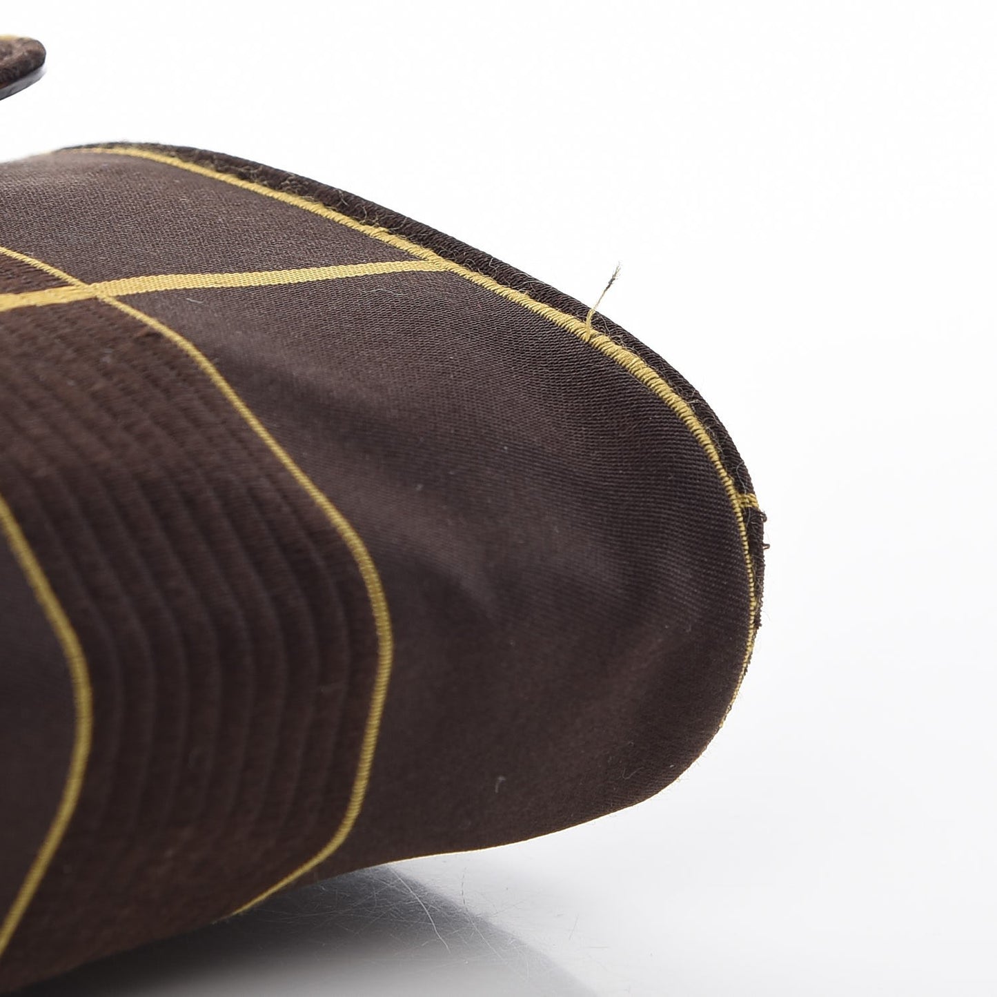 Satin Windowpane Plaid Shoulder Bag Brown