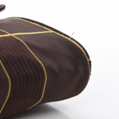 Prada Satin Windowpane Plaid Shoulder Bag Brown 8 of 10