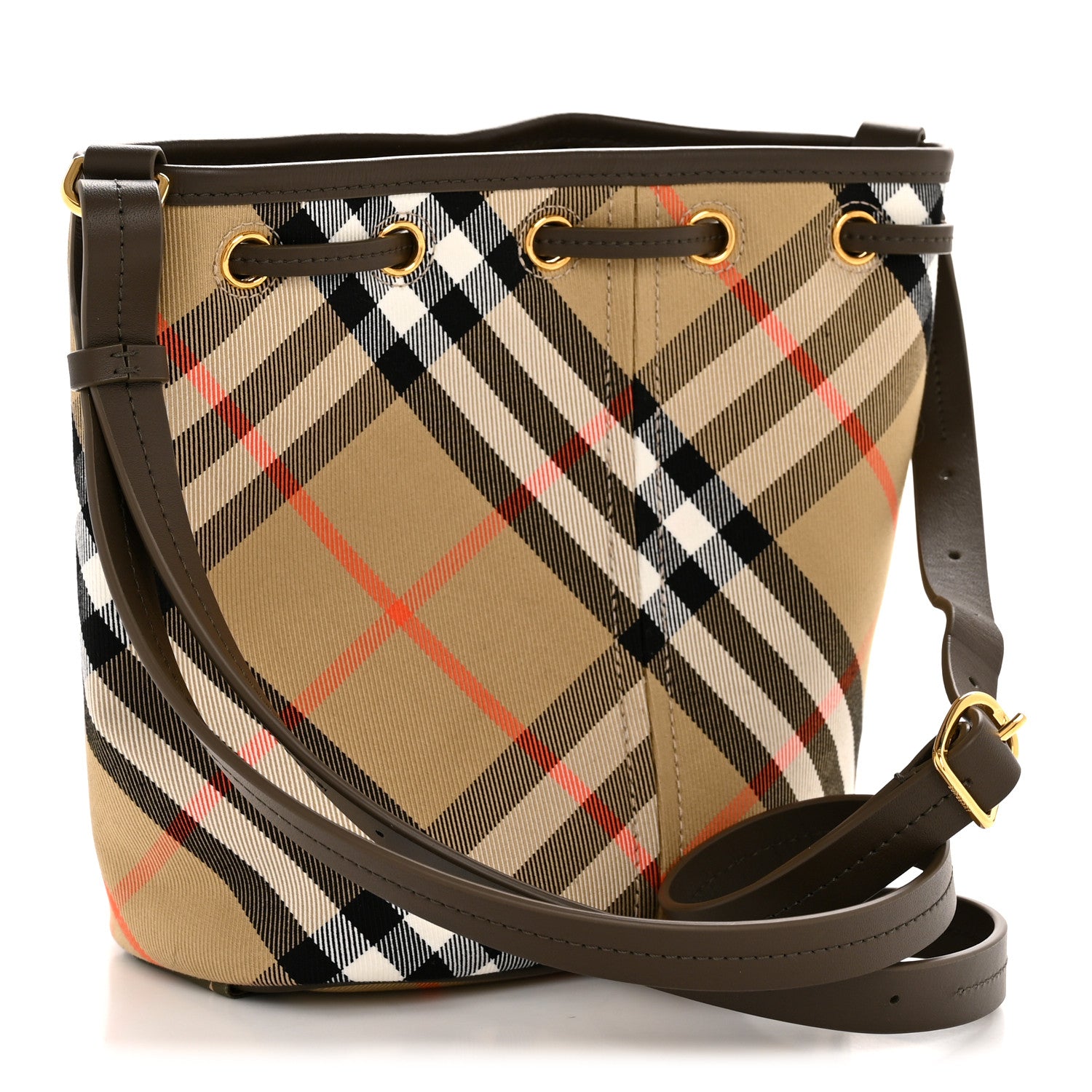 Burberry Nova Check Mini Bucket Bag Beige 5 of 21