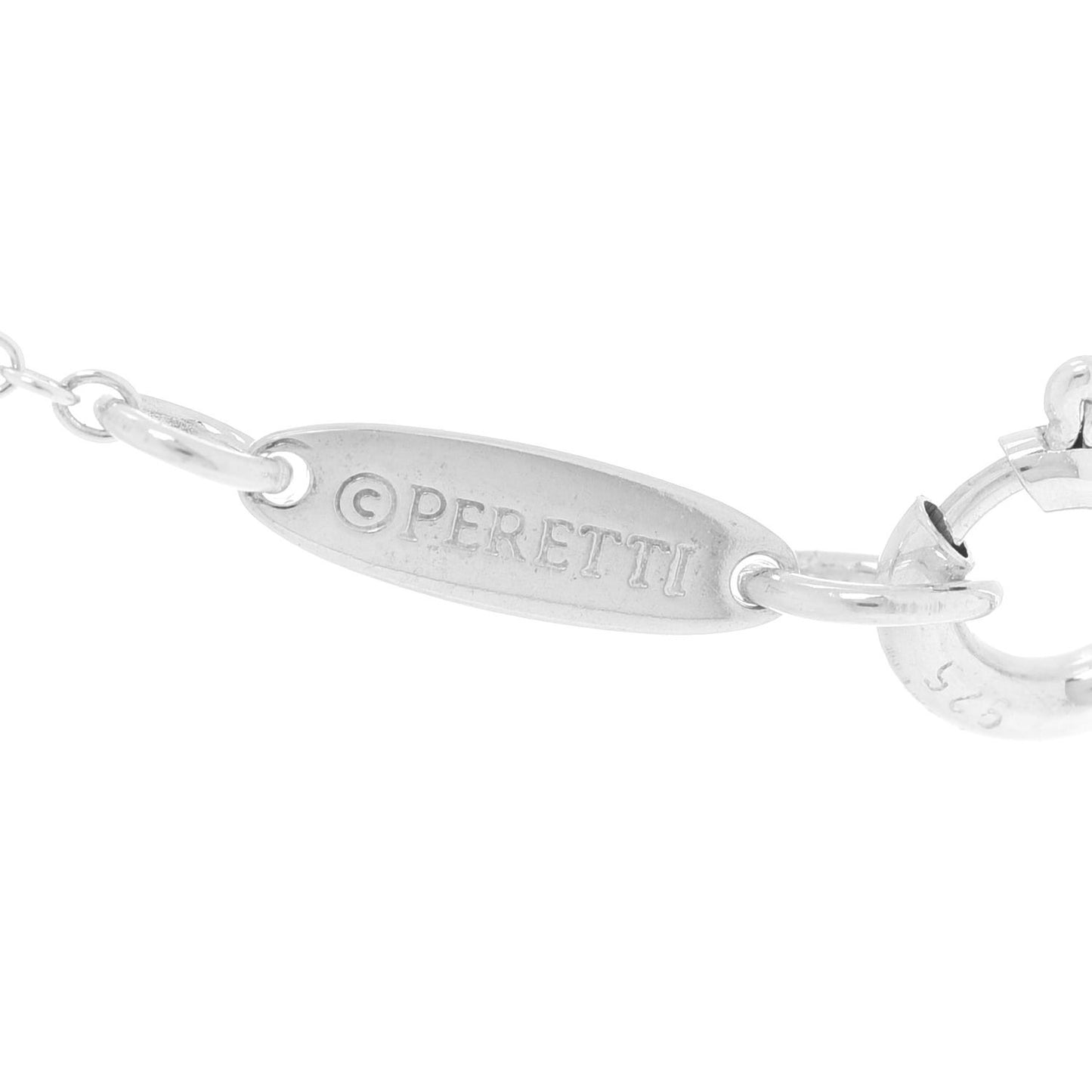 Sterling Silver 11mm Elsa Peretti Open Heart Pendant Necklace