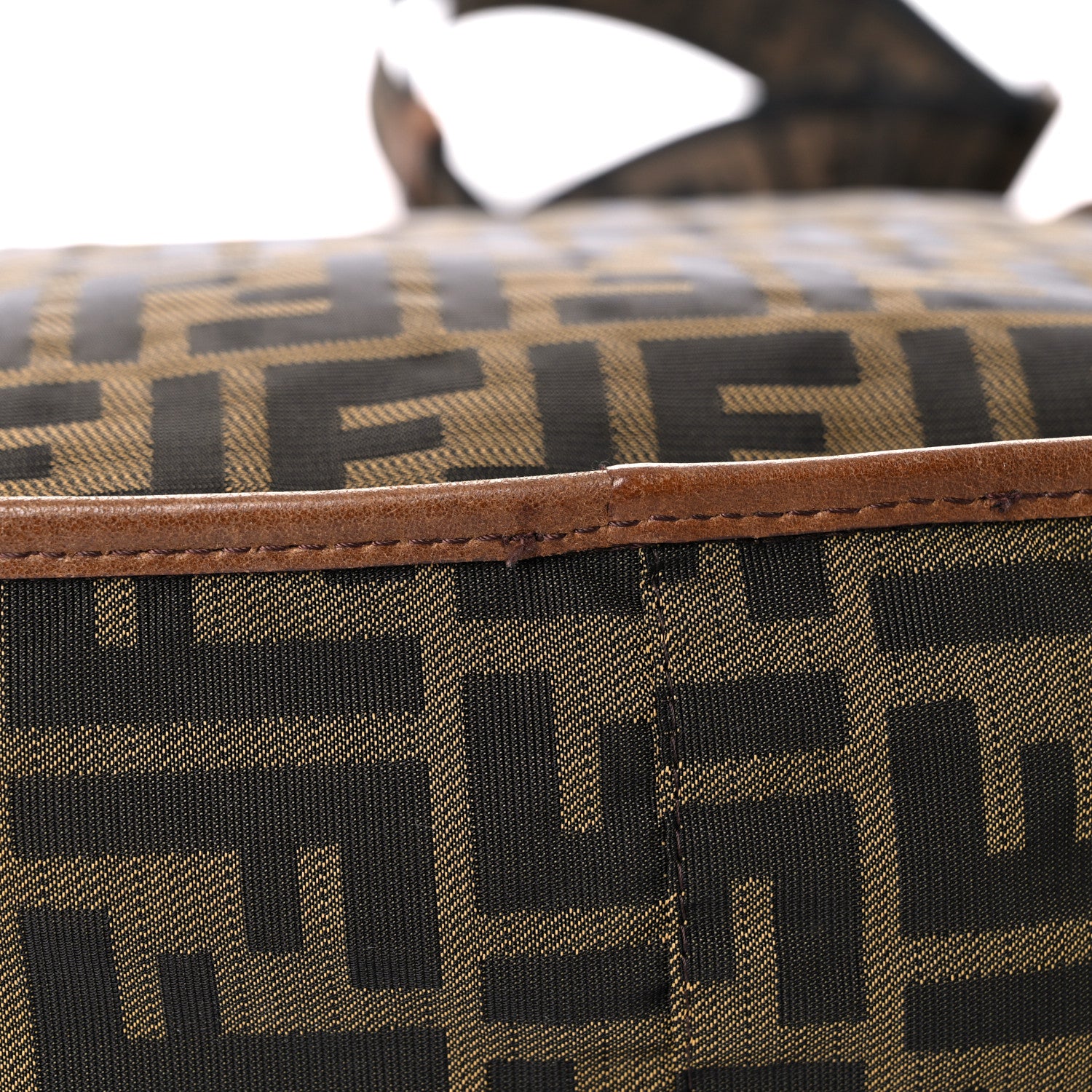 Fendi Zucca Vitello Patchwork Messenger Bag Tobacco Sabbia 13 of 17