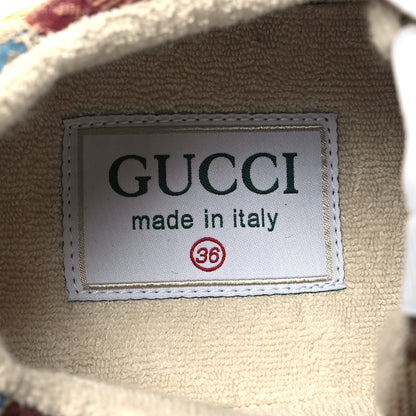 Gucci Monogram Multicolor Demetra Womens Rhyton Sneakers 36 Yellow Blue Great White Tabasco 8 of 9