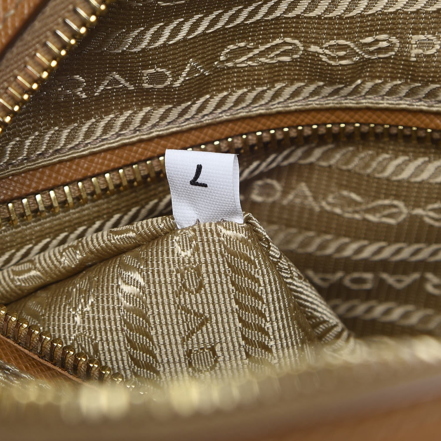 Prada Saffiano Lux Bowling Bag Caramel Talco 8 of 9