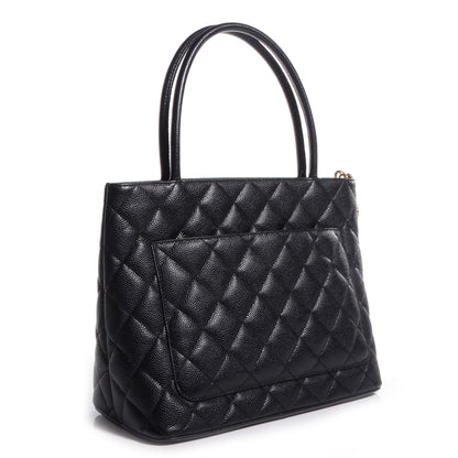Chanel Caviar Medallion Tote Black 3 of 7