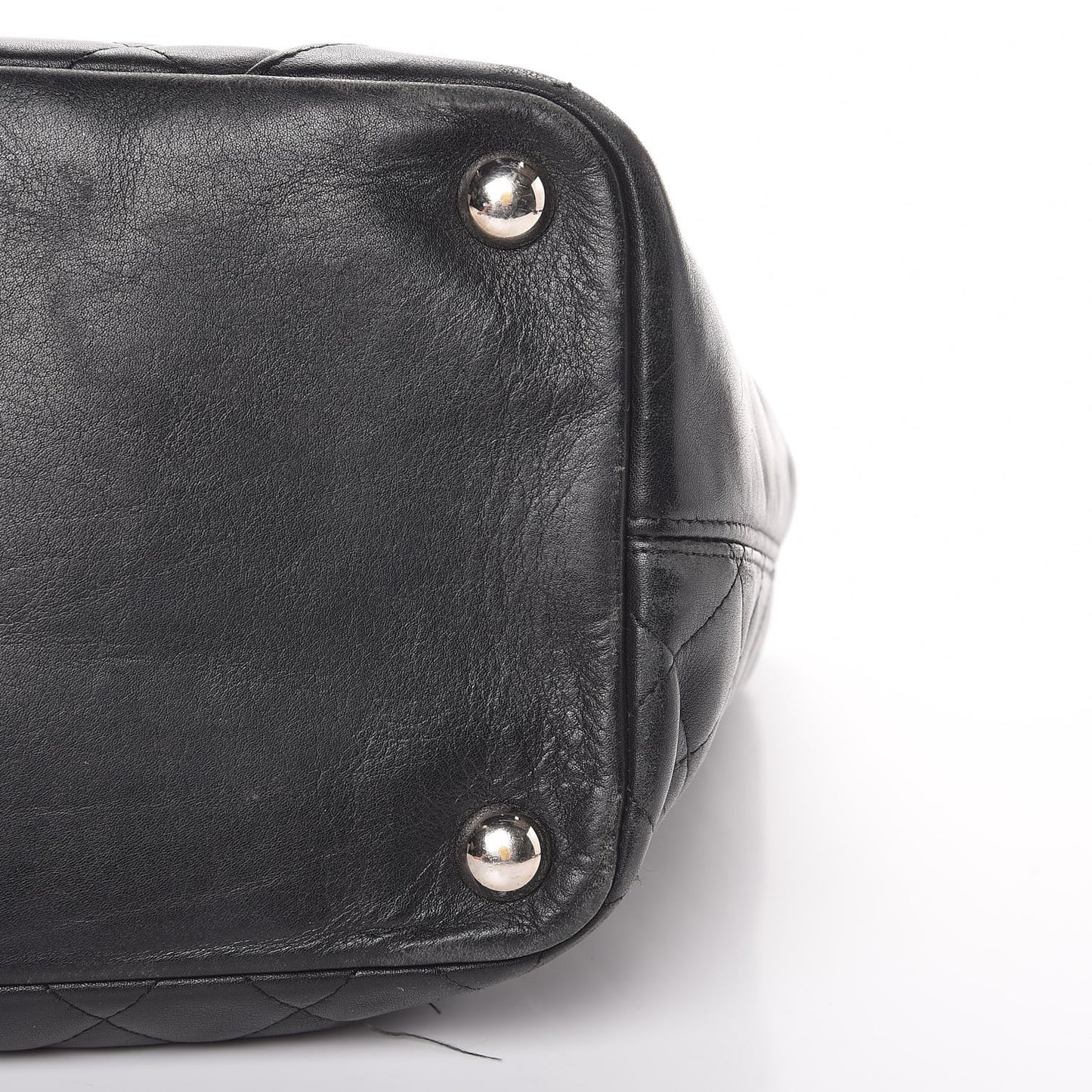Calfskin Quilted Large Cambon Tote Black