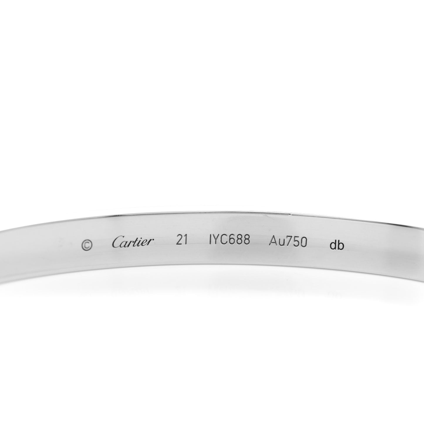 18K White Gold LOVE Bracelet 21