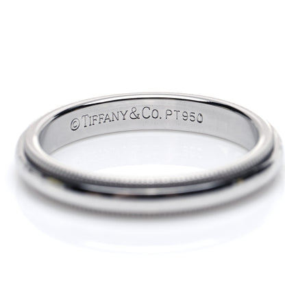 Tiffany Platinum 3mm Milgrain Wedding Band Ring 54 7 4 of 4