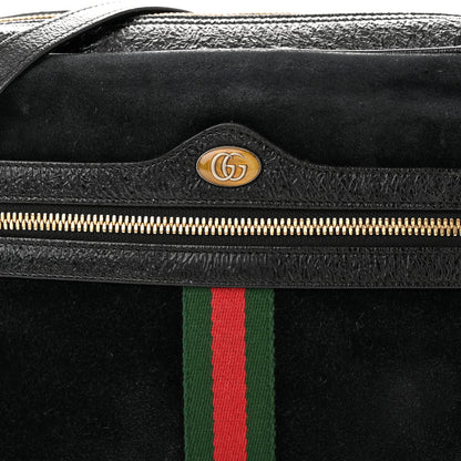 Gucci Suede Patent Web Small Ophidia Shoulder Bag Black 8 of 16