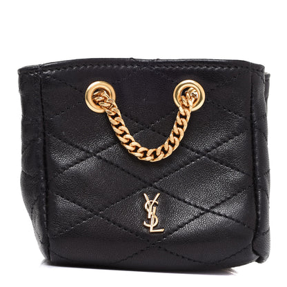 Saint Laurent Lambskin Quilted Baby Bucket Bag Black 1 of 7