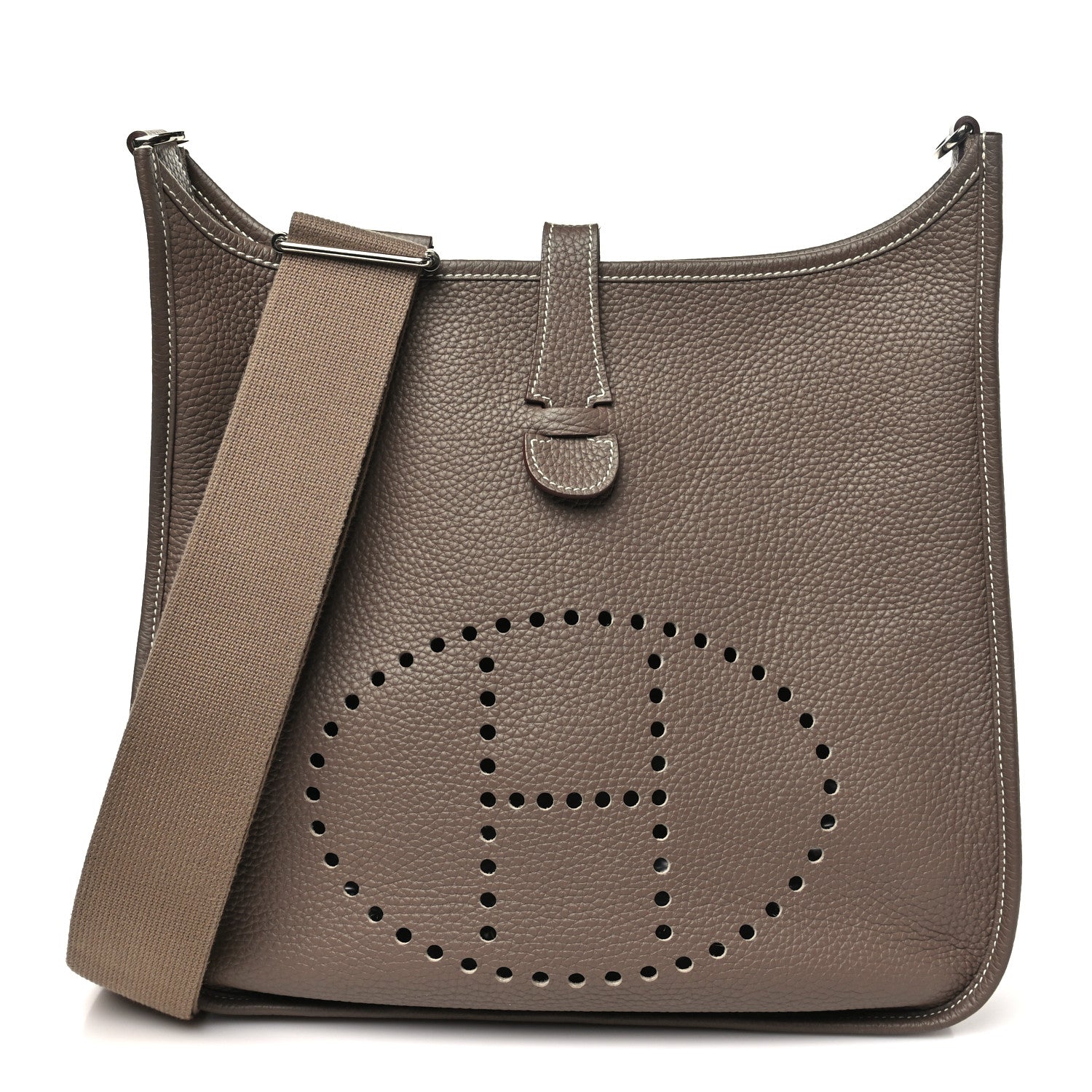 Hermes Taurillon Clemence Evelyne III PM Etoupe 1 of 11