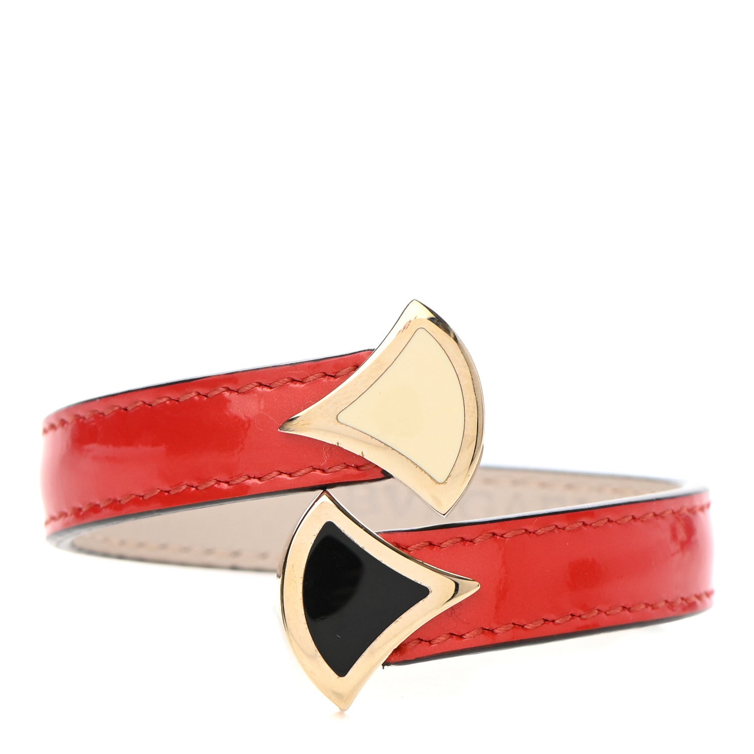 Bulgari Calfskin Enamel Divas' Dream Bracelet Red 1 of 5