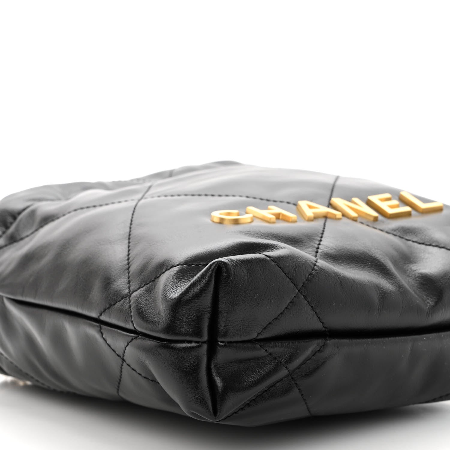 Chanel Shiny Calfskin Quilted Mini Chanel 22 Black 8 of 9