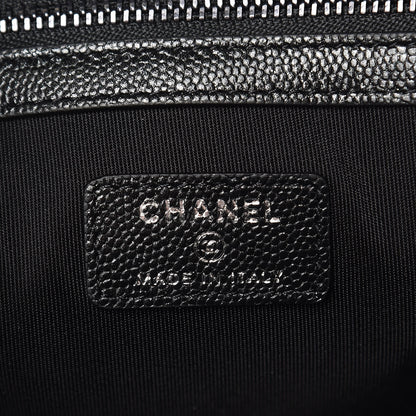 Chanel Iridescent Caviar Quilted Medium Cosmetic Case Black 6 of 8