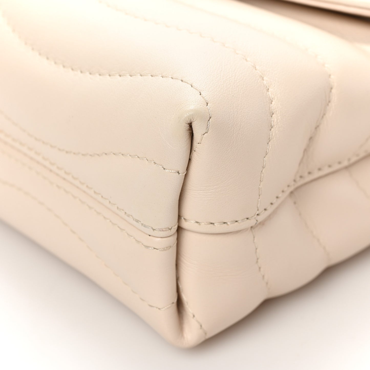 Calfskin LV New Wave Chain Bag Ivory