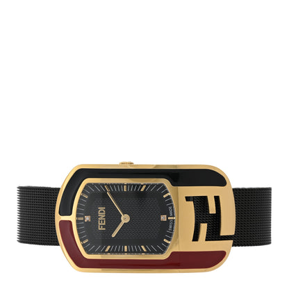 Fendi Stainless Steel Diamond 29mm Chameleon Quartz Watch Black 2 of 5