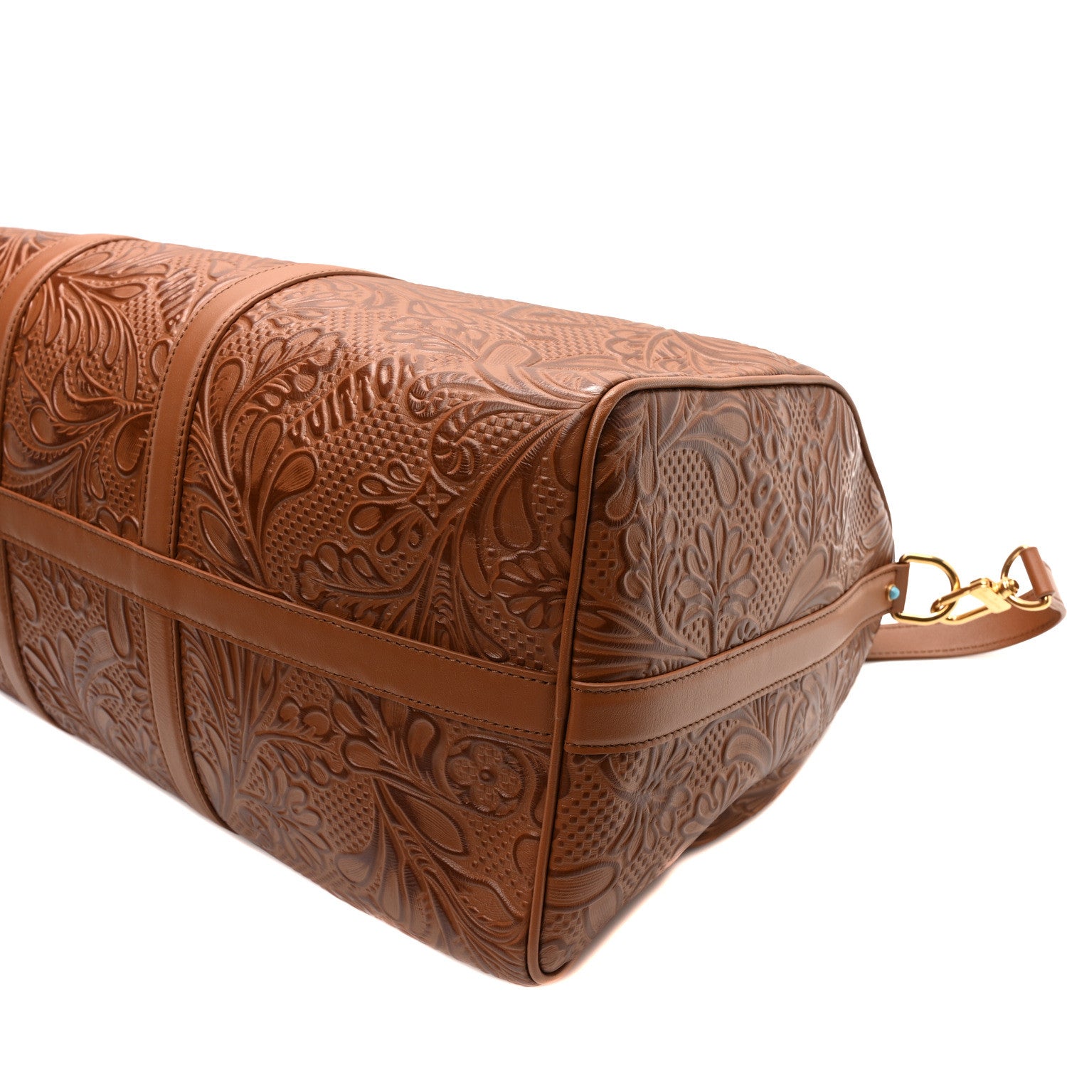 Louis Vuitton Supple Calfskin Embossed Virginia Cowboy Bandouliere 50 Brown 9 of 9