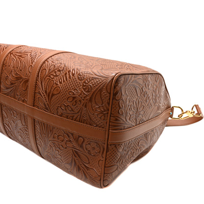 Louis Vuitton Supple Calfskin Embossed Virginia Cowboy Bandouliere 50 Brown 9 of 9