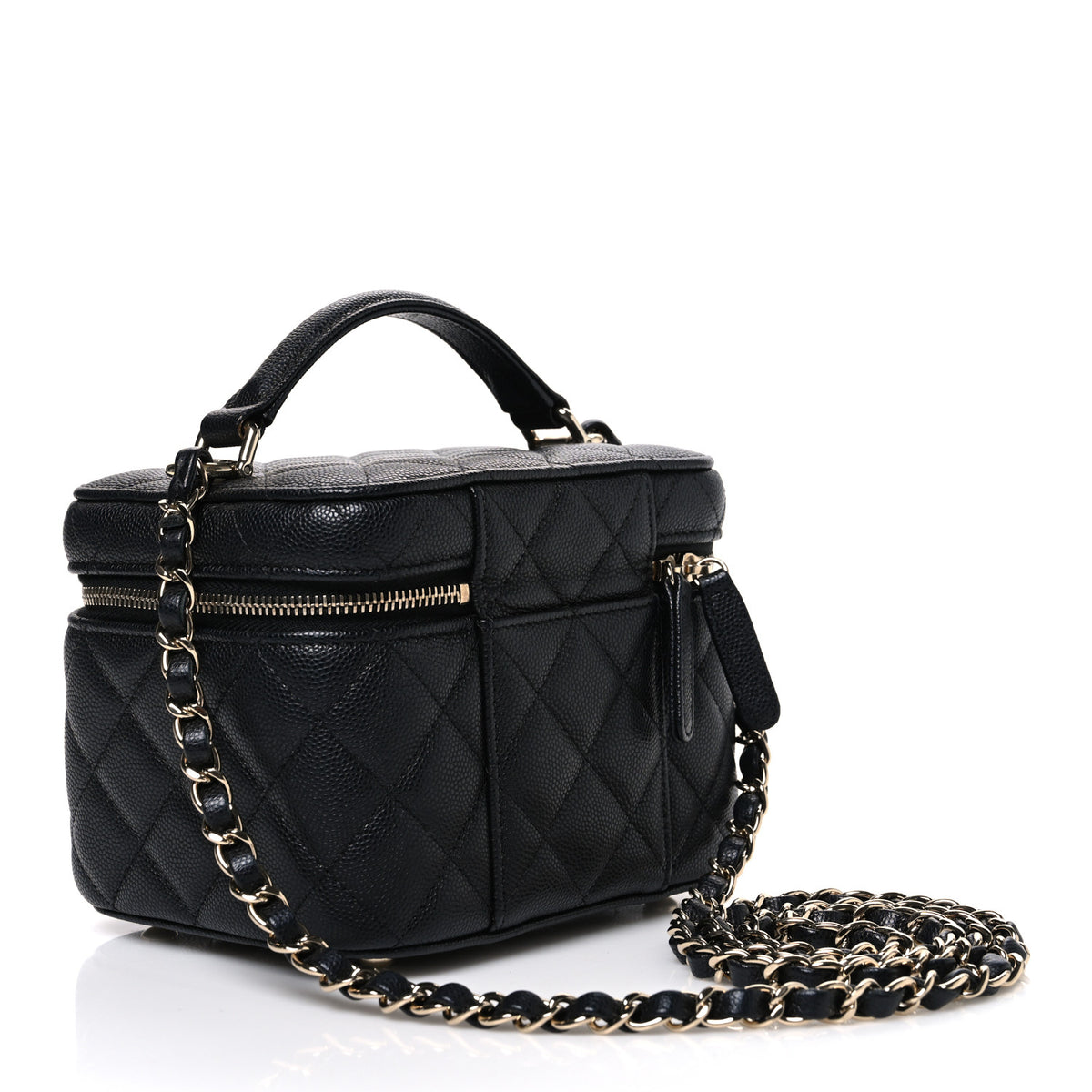 Chanel Caviar Quilted Small CC Vanity Case Black 3 of 10