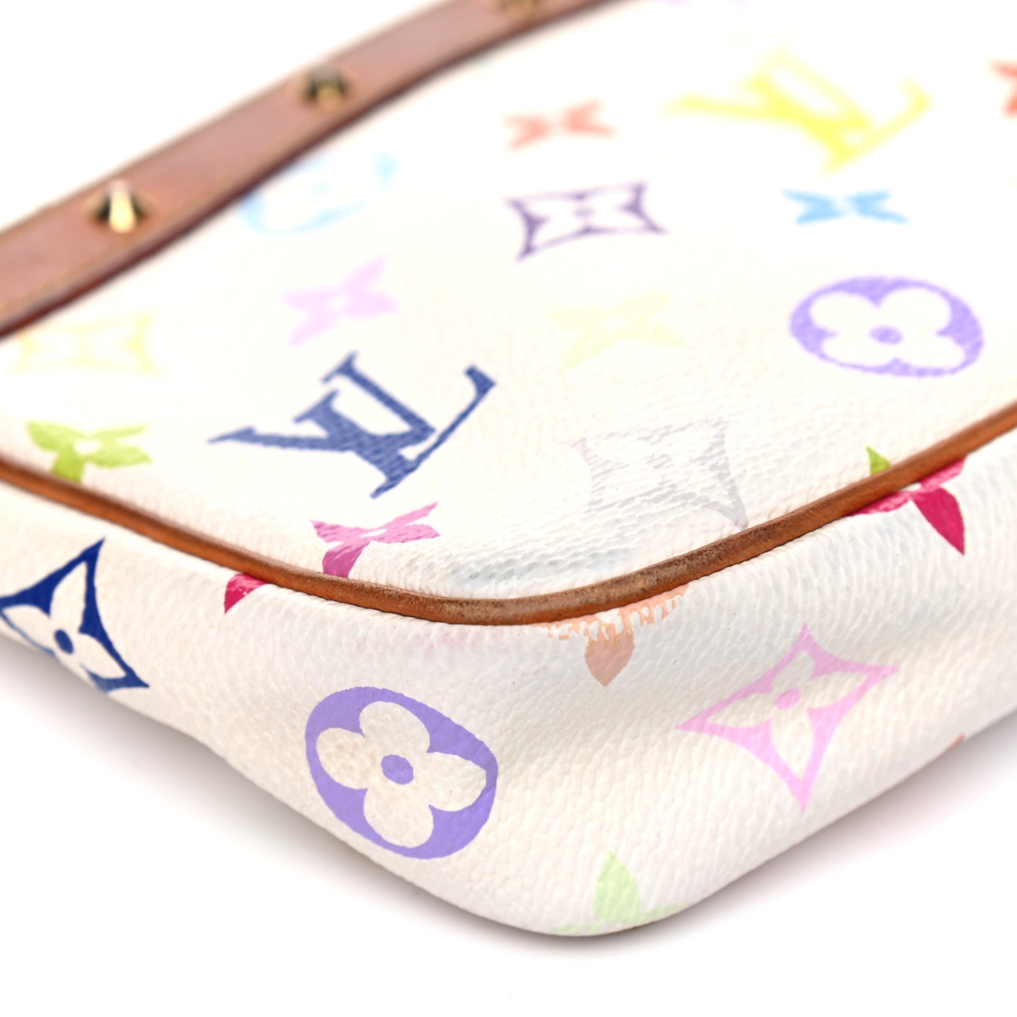 Monogram Multicolor Pochette Accessories White