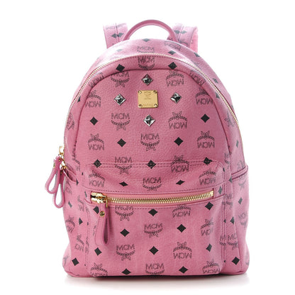 MCM Visetos Small Sprinkle Stud Stark Backpack Pink 1 of 9