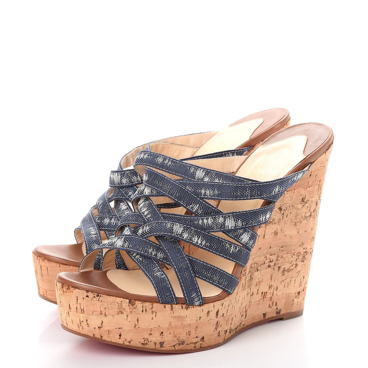 Ribbon Corniche 140 Sandals 40 Denim