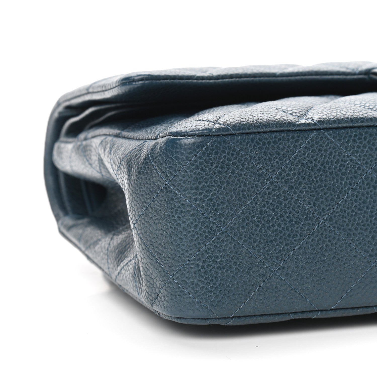 Chanel Caviar Quilted Medium Double Flap Navy 8 of 9