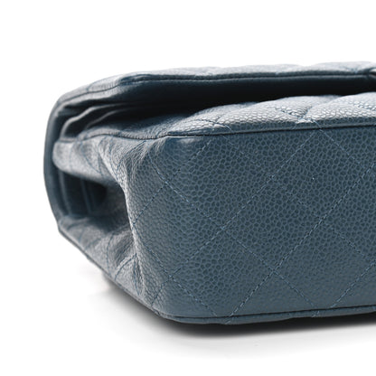 Chanel Caviar Quilted Medium Double Flap Navy 8 of 9