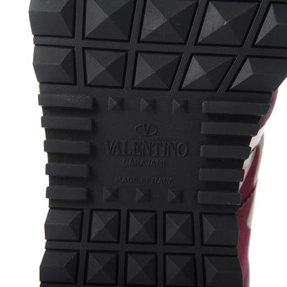 Valentino Garavani Nappa Suede Camouflage Mens Rockrunner Sneakers 41 Rosso Lacca Multicolor 8 of 9