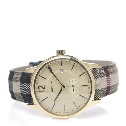 Burberry Stainless Steel Calfskin 40mm Quartz Watch Beige BU10001 2 of 7