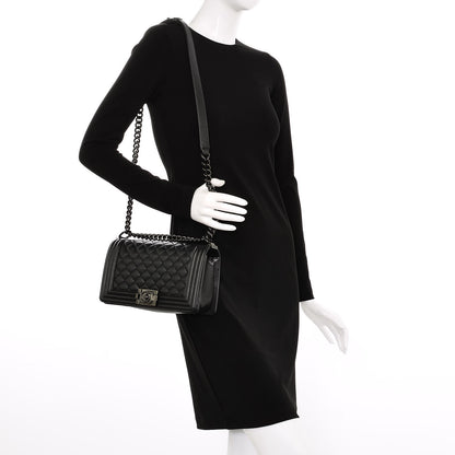 Chanel Caviar Quilted Medium Boy Flap So Black 2 of 8