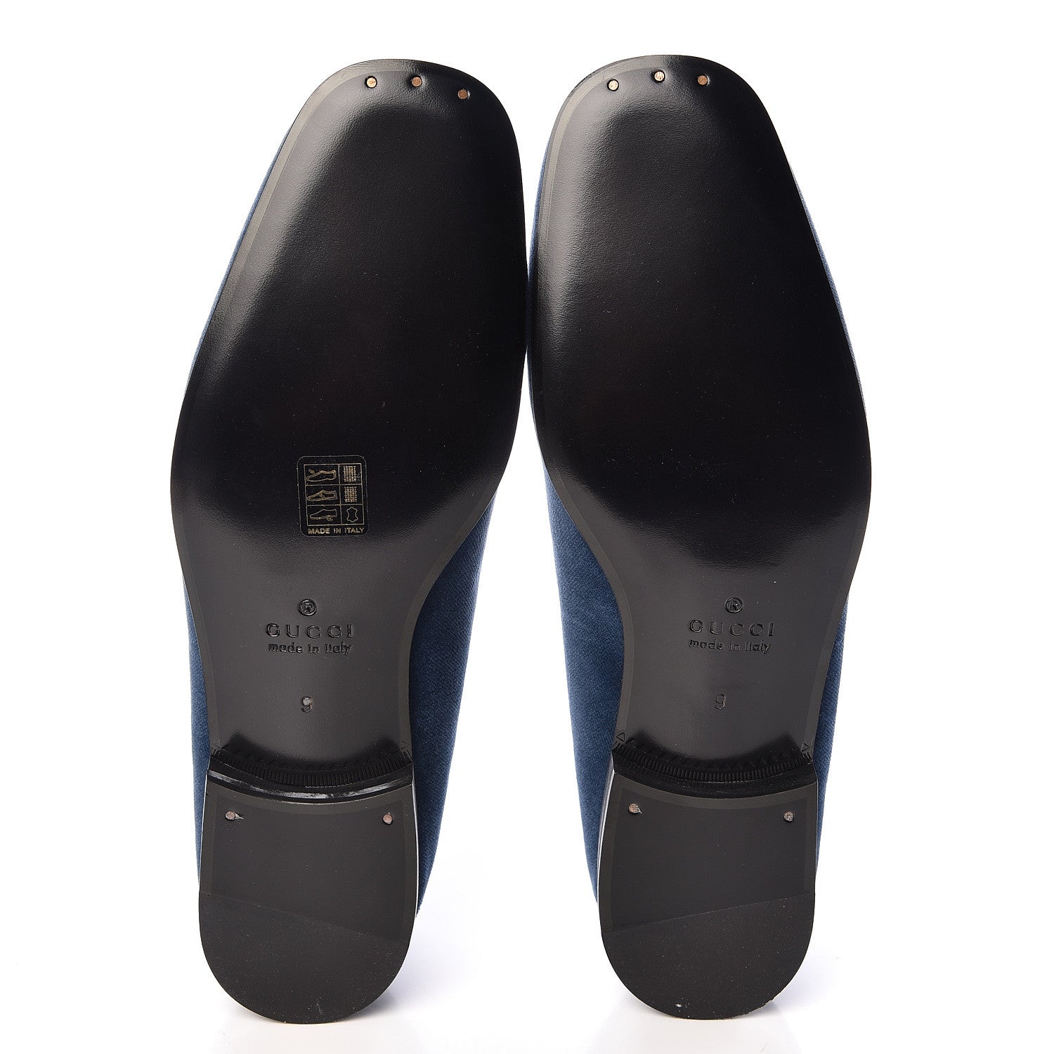 Gucci Velvet Mens Loafers 9 Blue 7 of 7
