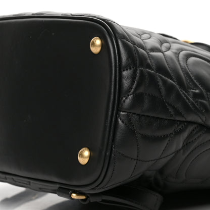 Salvatore Ferragamo Calfskin Quilted Gancini Backpack Black 9 of 9