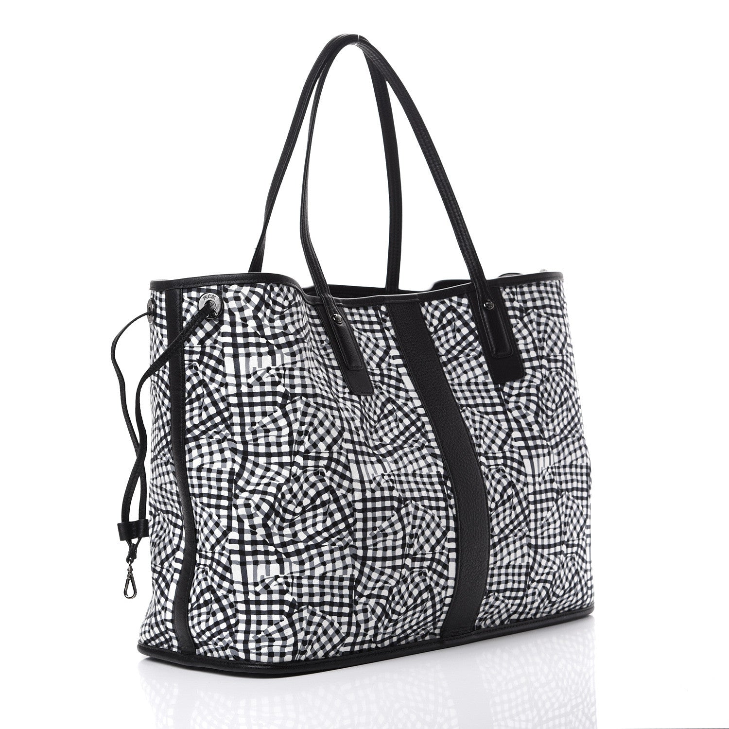 MCM Visetos Large Liz Reversible Shopper Tote Black 5 of 15