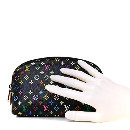 Louis Vuitton Monogram Multicolor Cosmetic Pouch Black Grenade 2 of 10