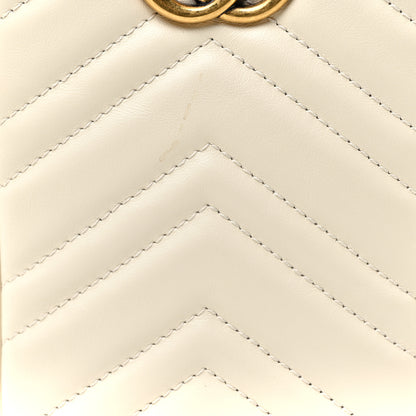 Gucci Calfskin Matelasse Mini GG Marmont Crossbody Bag White 6 of 11