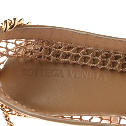 Bottega Veneta Mesh Nappa Chunky Chain Sandals 40 Beige Pony 6 of 8