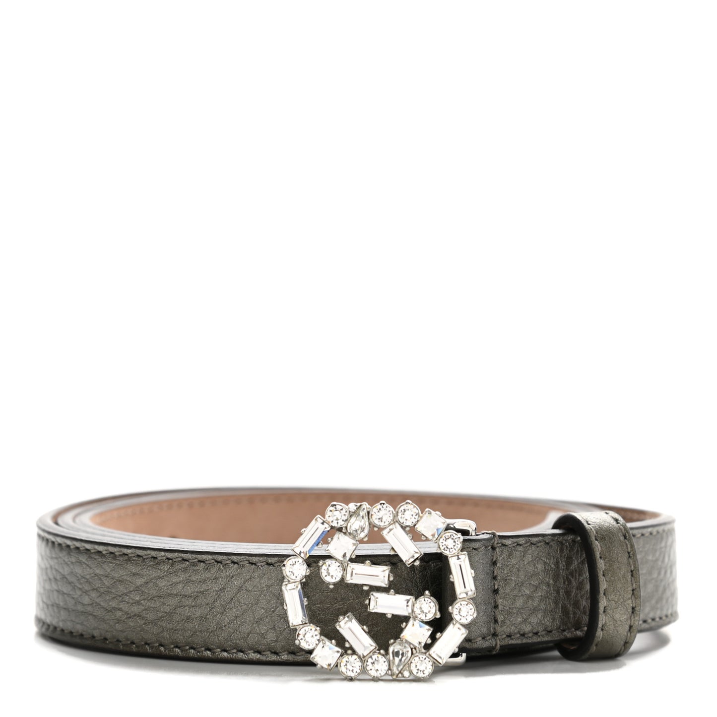 Calfskin Crystal Interlocking G Belt 95 38 Sasso