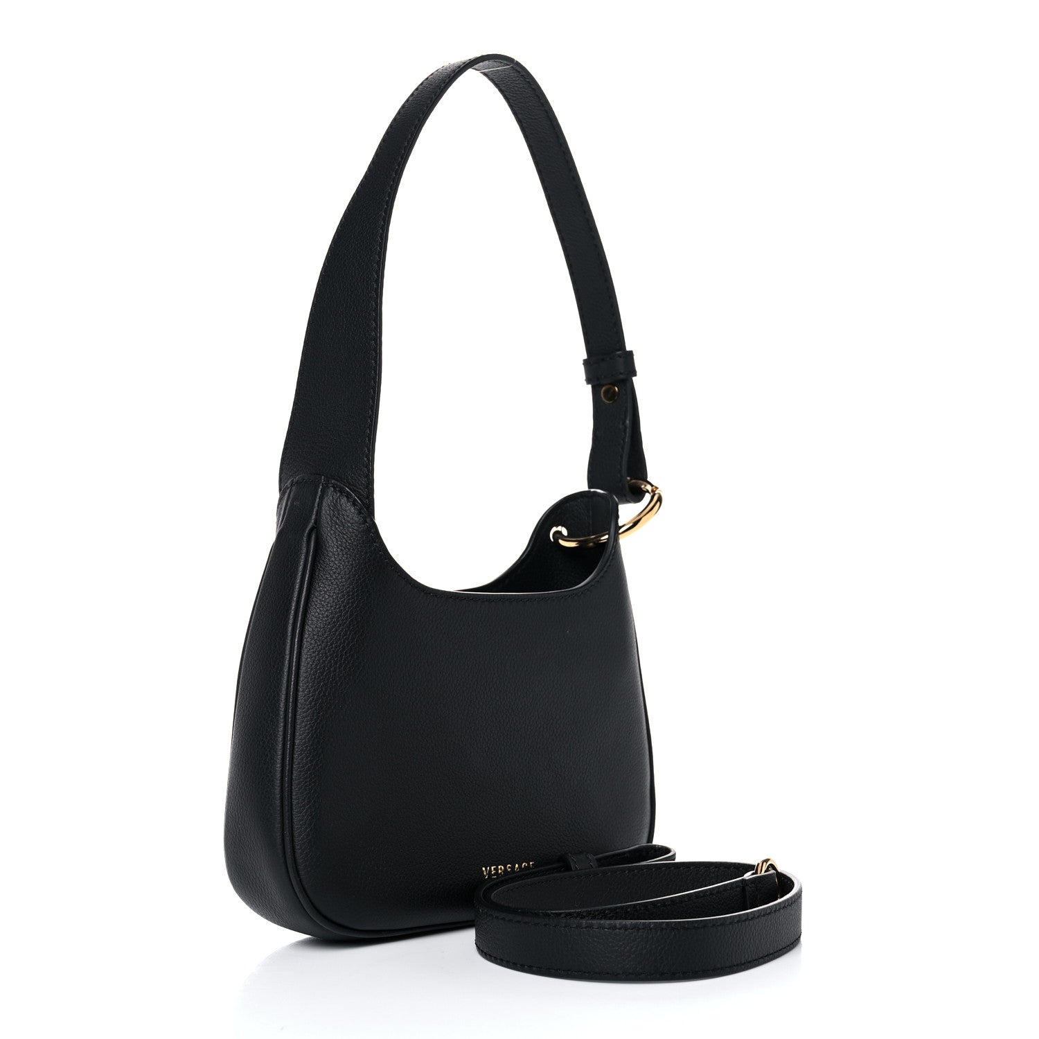 Versace Calfskin La Medusa Small Hobo Crossbody Black 3 of 9