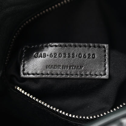 Saint Laurent Lambskin Quilted Toy Loulou Puffer Monogram Chain Satchel Storm 9 of 10